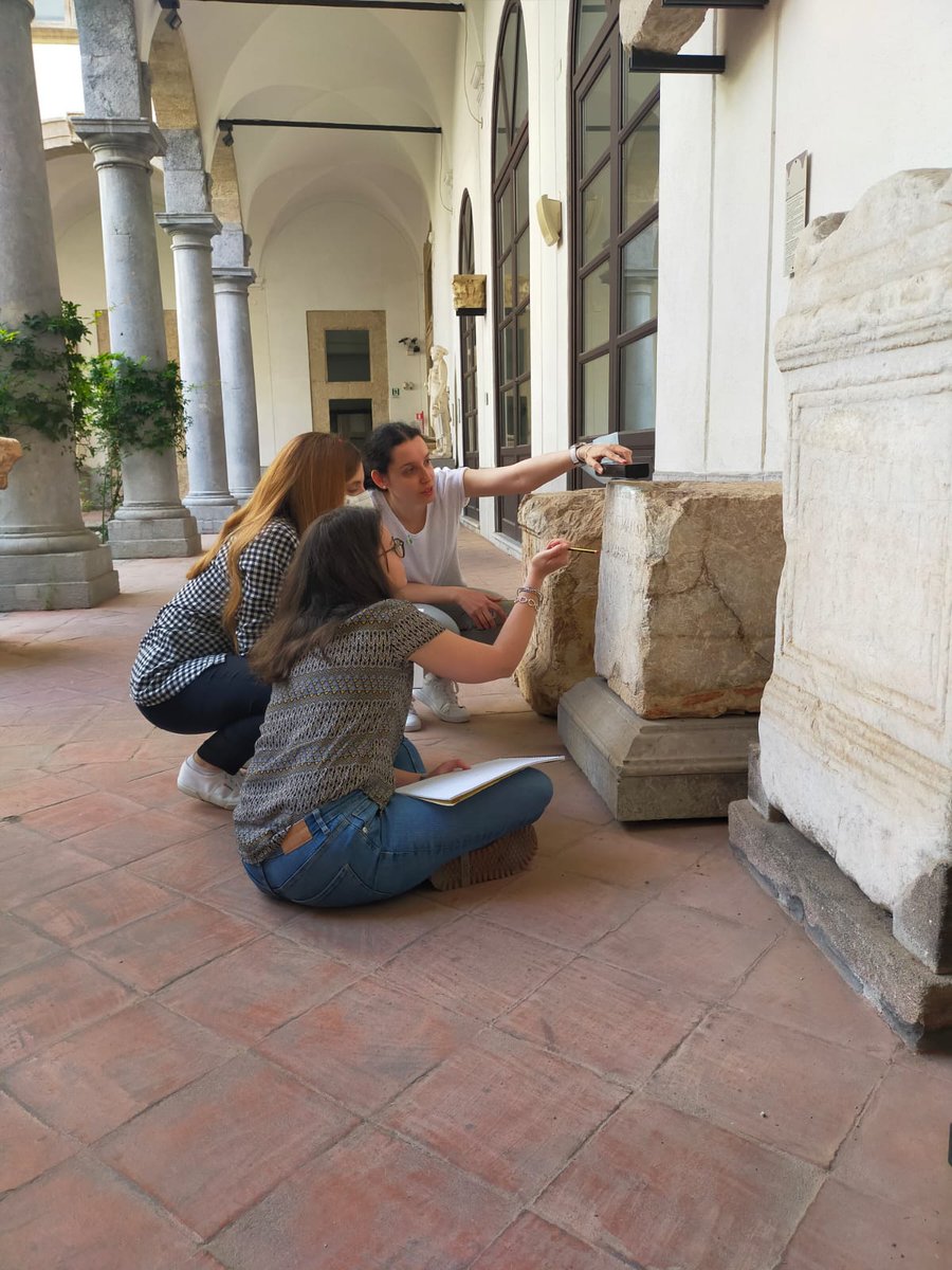 Sicilyepigraphy's tweet photo. Fantastic first day with some amazing students from @unipa_it at the @MuseoSalinas, working together with @SimonStoyanova and @IGradante on the epigraphic collection. All supported by the @Regione_Sicilia and @AlbertoSamona. Tomorrow we trying encoding in #epidoc! https://t.co/GVk9doO5TP