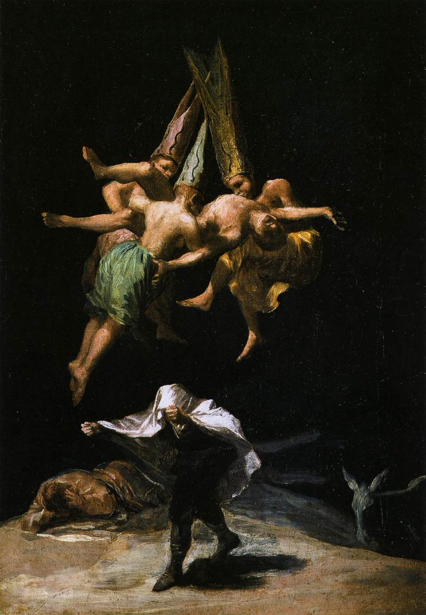RT @artistgoya: Witches in the Air, 1798 #romanticism #goya https://t.co/Vv27MjkGb6 https://t.co/1CTdSXT7Az