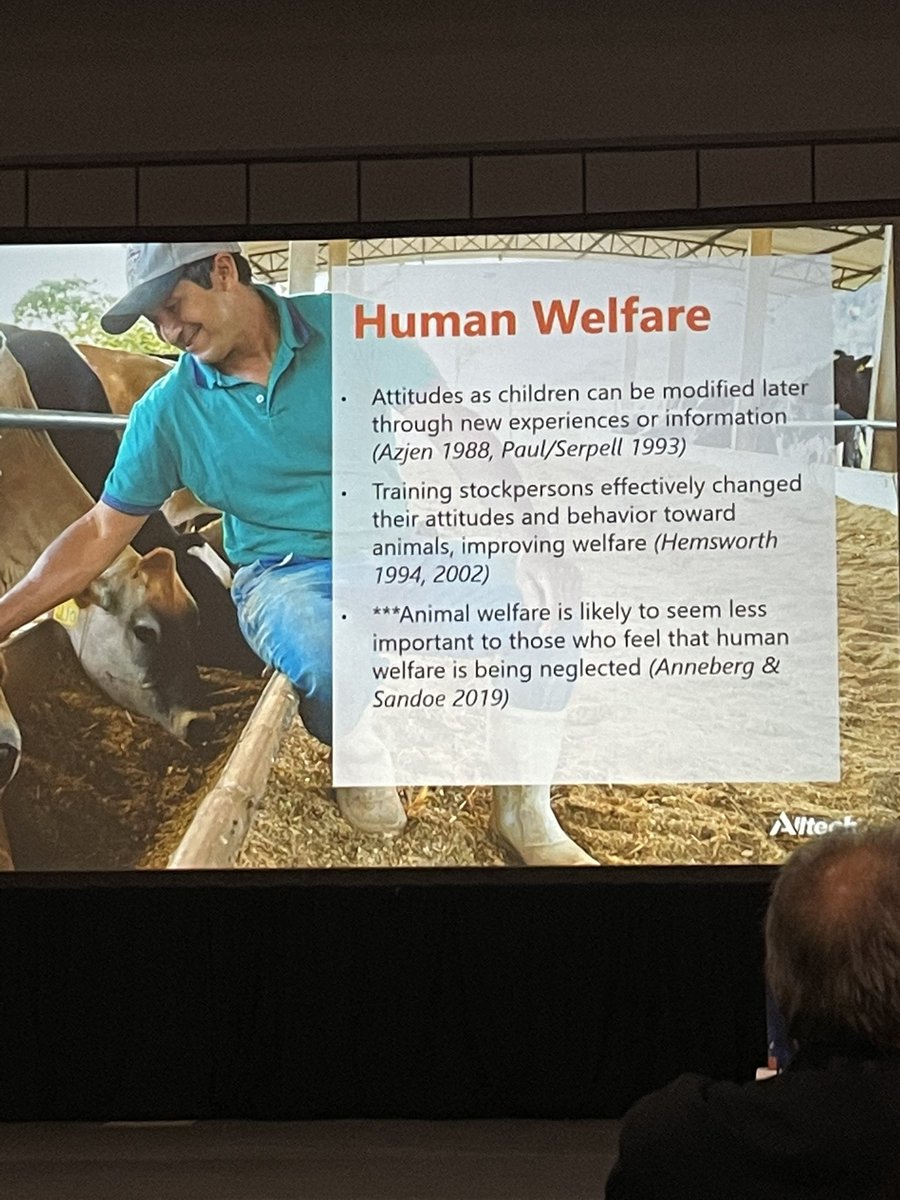 WillStreat's tweet photo. So many great presentations in the dairy track at #alltechone. Getting staff to fundamentally understand the need for the cow is the key to sustainable dairy. It will enable the cow to efficiently convert feed not suitable for humans into highly nutritious food #alltecheurope https://t.co/DaKd99TgRQ