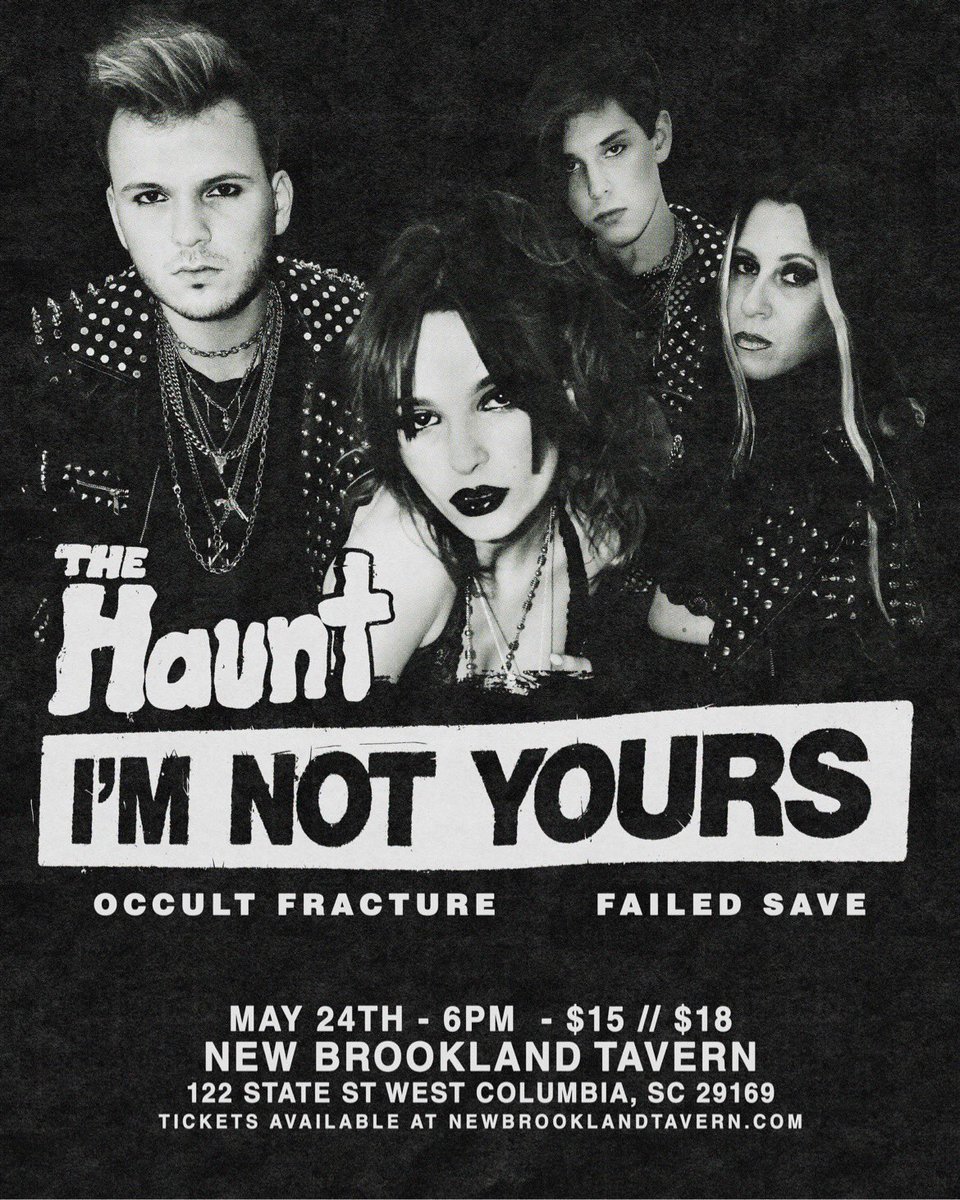 failed_save666's tweet image. TOMORROW: @WeAreTheHaunt + @OccultFracture + ME 😘 at @NewBrookland