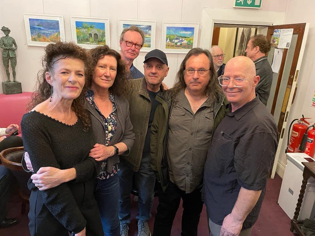 GuidanceStokes's tweet photo. A beautiful exhibition “Verdant Transparency” @BrianPalm8 has opened in @UnitedArtsClub Dublin runs to June5; a collection of recent #WatercolourpaintingsAt  the opening, @MickODeaArtist #donaldteskey @STANOArtist #denisedunphy @hotpress editor #NiallStokes #kenmccue among guests https://t.co/vYp8QUQ2KC