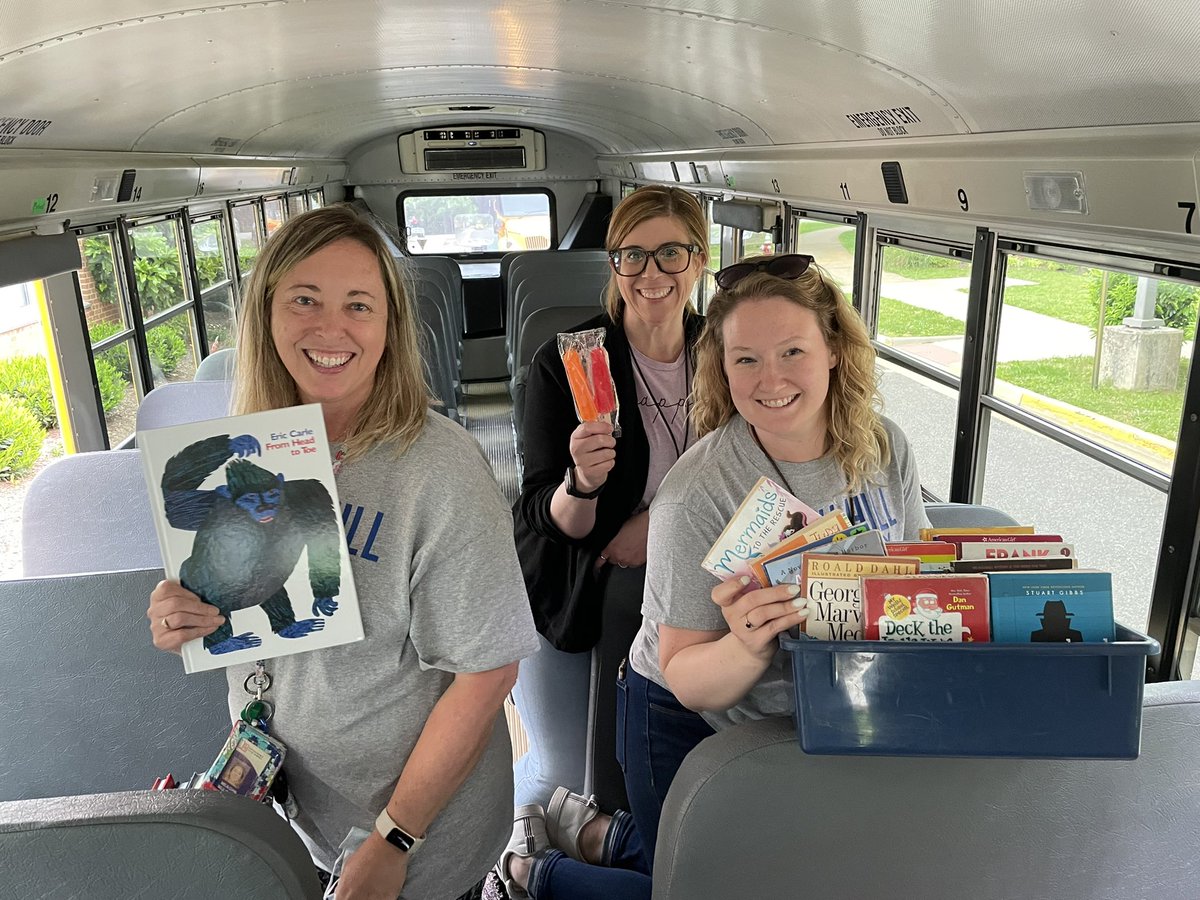 The Bush Hill Book Bus is getting ready to depart and make its way through our community! Come get your free popsicles and books!! <a href="/Principal_Duffy/">Mary Duffy</a> <a href="/FCPSR3/">FCPS Region 3</a> <a href="/bushhilles/">Bush Hill Elementary School</a>