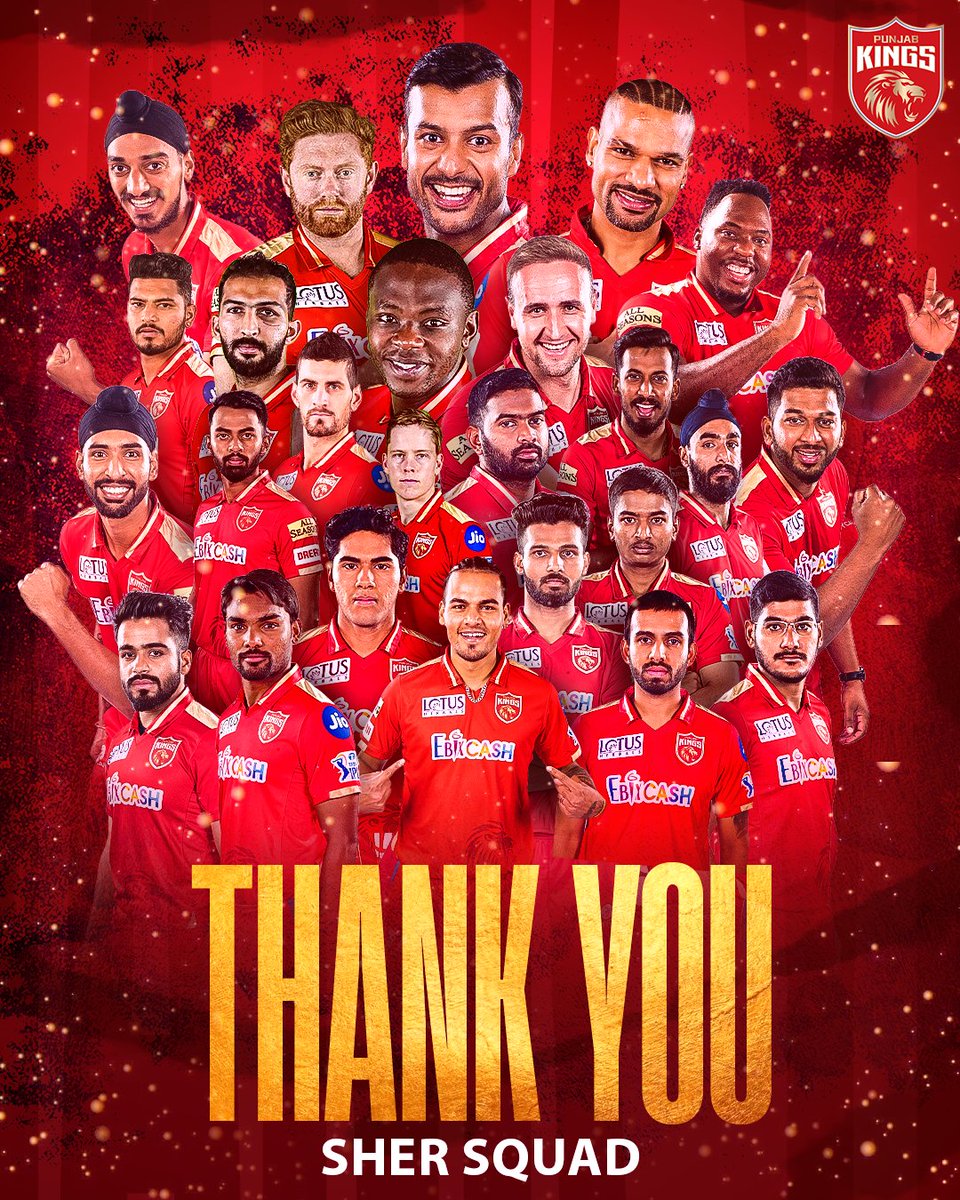 PunjabKingsIPL's tweet photo. ਸਾਡਾ ਪੰਜਾਬ, ਸਾਡਾ ਮਾਨ ♥️

#SherSquad, the biggest 𝐑𝐎𝐀𝐑 was for you ♥️🦁

From #SaddaSquad, 𝑰𝒌𝒂 𝒗𝒂𝒅𝒂 𝒅𝒉𝒂𝒏𝒂𝒗𝒂𝒅𝒂 🙏🏼

#SaddaPunjab #IPL2022 #PunjabKings #ਸਾਡਾਪੰਜਾਬ https://t.co/8SbS17fpix