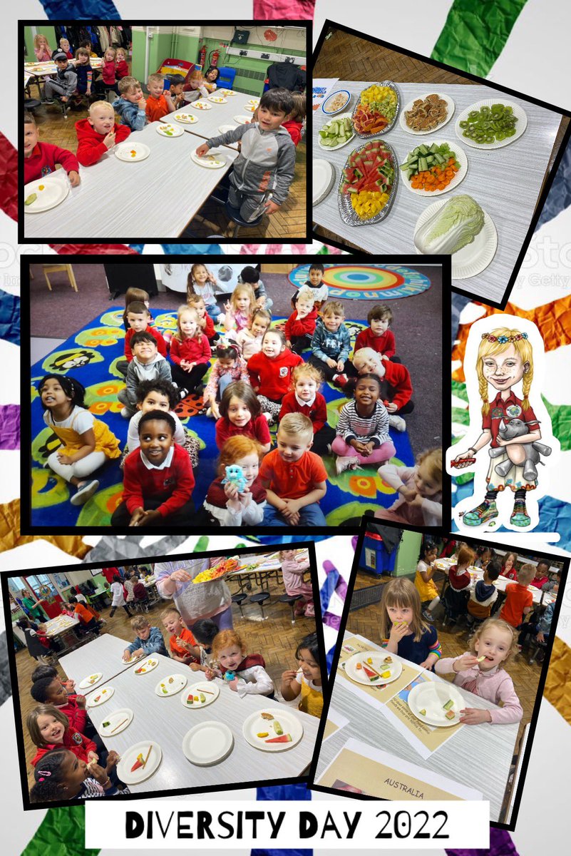 TerraceRoad's tweet photo. The #TRPjellyfish loved celebrating #Diversityday today, they tasted lots of foods from around the world, talked about our families and where they live, wore bright colours and sang our around the world song #TRPpm #TRPrrs #TRPethel https://t.co/ctsx95oLDV