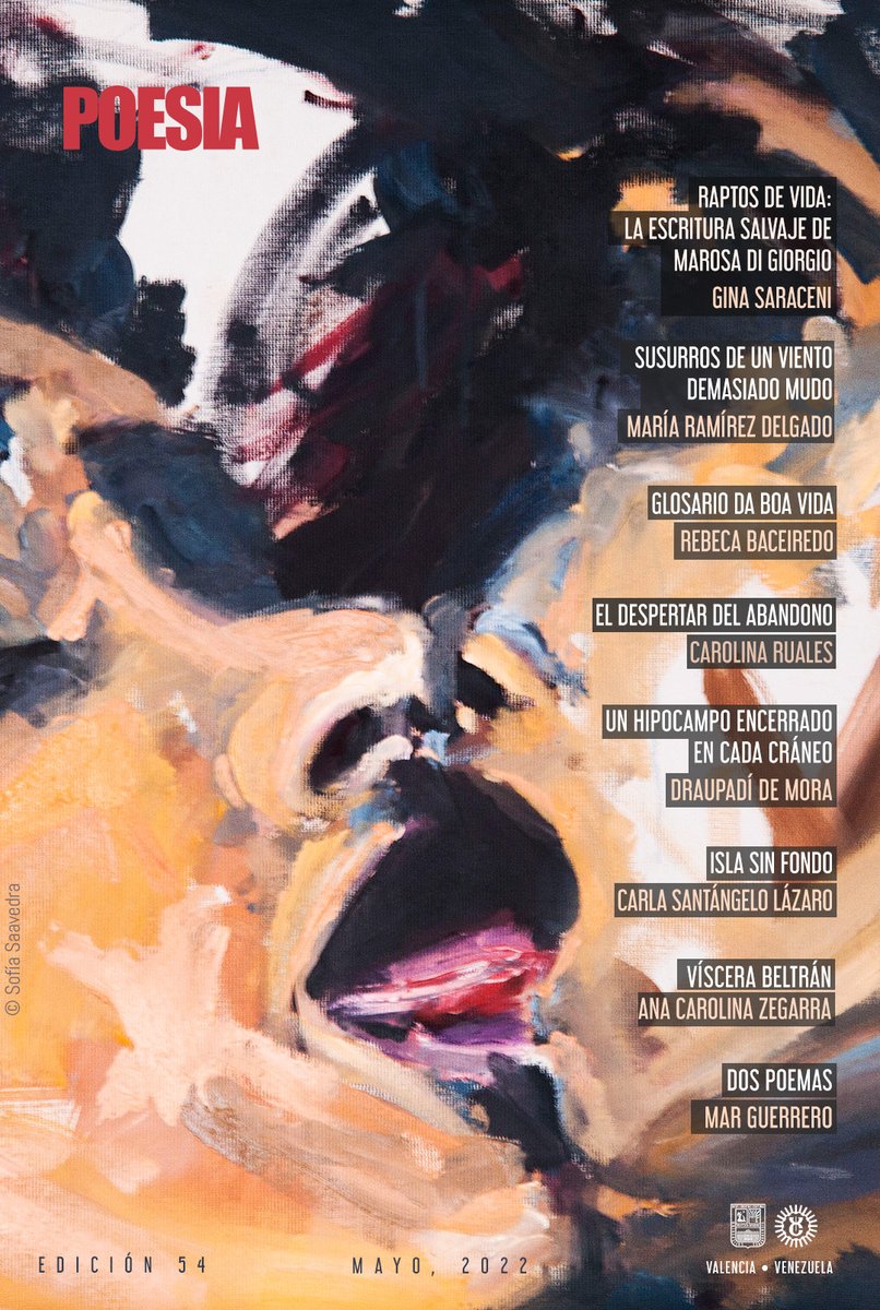 Nueva edición de POESIA
poesia.uc.edu.ve

Artista invitada: Sofía Saavedra