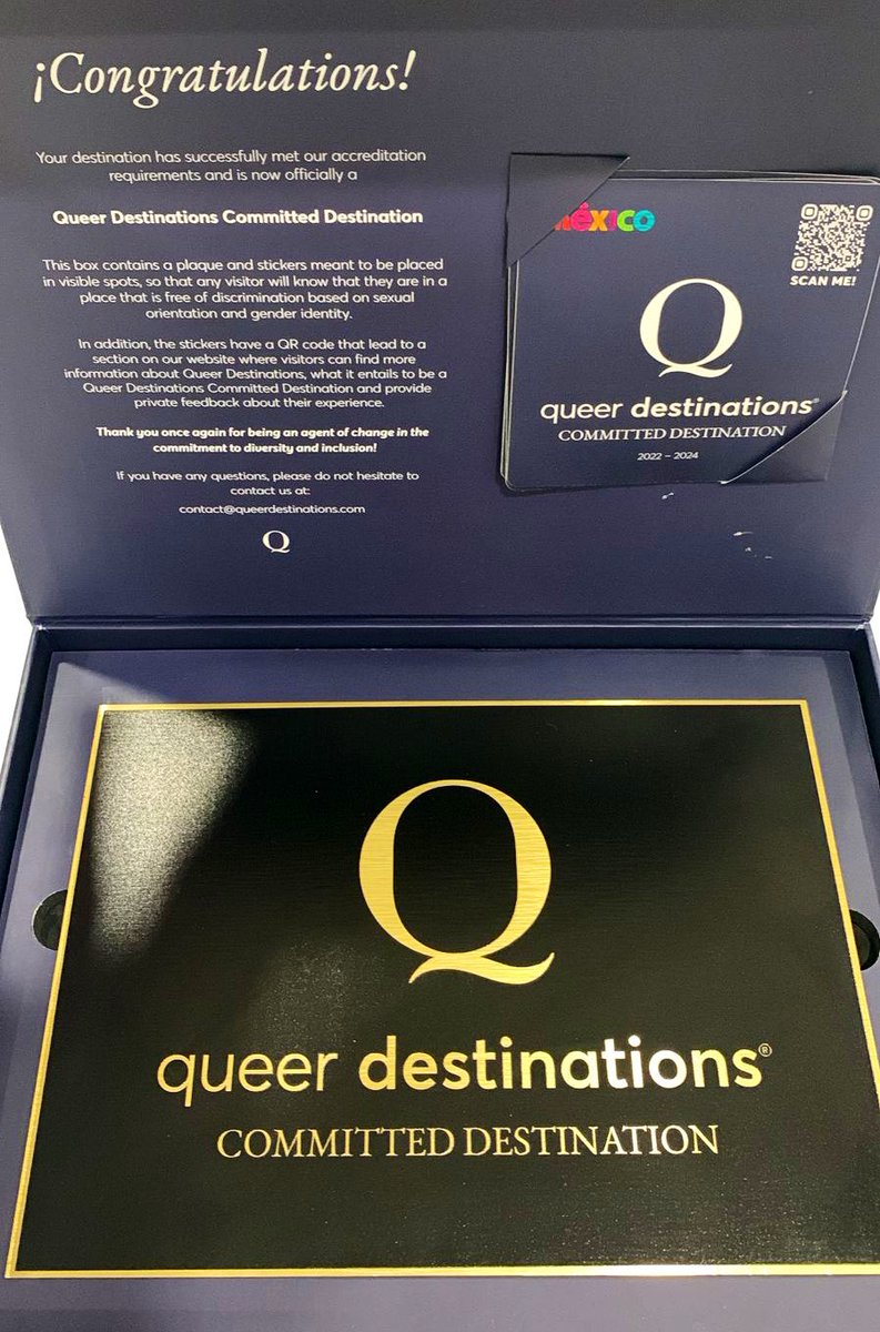 SECTUR_mx's tweet photo. 👏🏻 ¡Felicidades! Los Cabos, #BajaCaliforniaSur, se convierte en el primer destino de México en recibir la acreditación Queer Destinations Committed, un esfuerzo conjunto de la SECTUR 🇲🇽, IGLTA y Queer Destinations en favor del turismo LGBTQ+.🏳️‍🌈

#TianguisTurístico #Acapulco2022 https://t.co/oI6OhX3paN