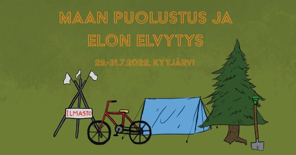 ilmastoryhma's tweet photo. Kansainvälinen ilmastotoimintaleiri Kyyjärvellä Keski-Suomessa heinäkuussa! 

Tapahtuma löytyy nyt Facebookista: https://t.co/WXqQ0n0nnG

Ilmoittautuminen avataan pian, joten seuraile tiedotusta Luonto-Liiton kanavilla. @luontoliitto #ilmastokriisi #aktivismi https://t.co/RnjAk6QvtP