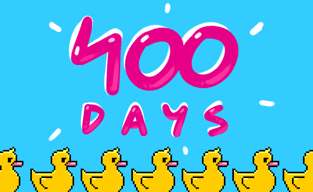 CryptoDuckie's tweet photo. 400 duckies in a row!🎉🎉🎉 https://t.co/krbxBhGRBF