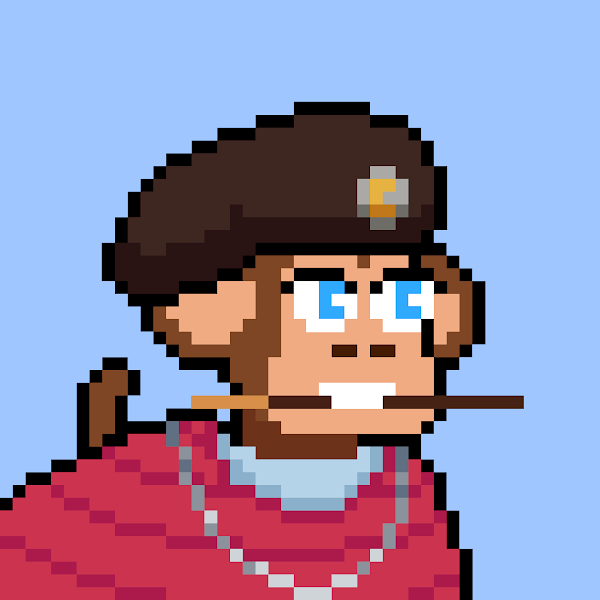 todayodious's tweet photo. pixel art guru, story telling chimpion, warm community 

here are some of my chimps @chimpersnft https://t.co/ibLmq5ssIE