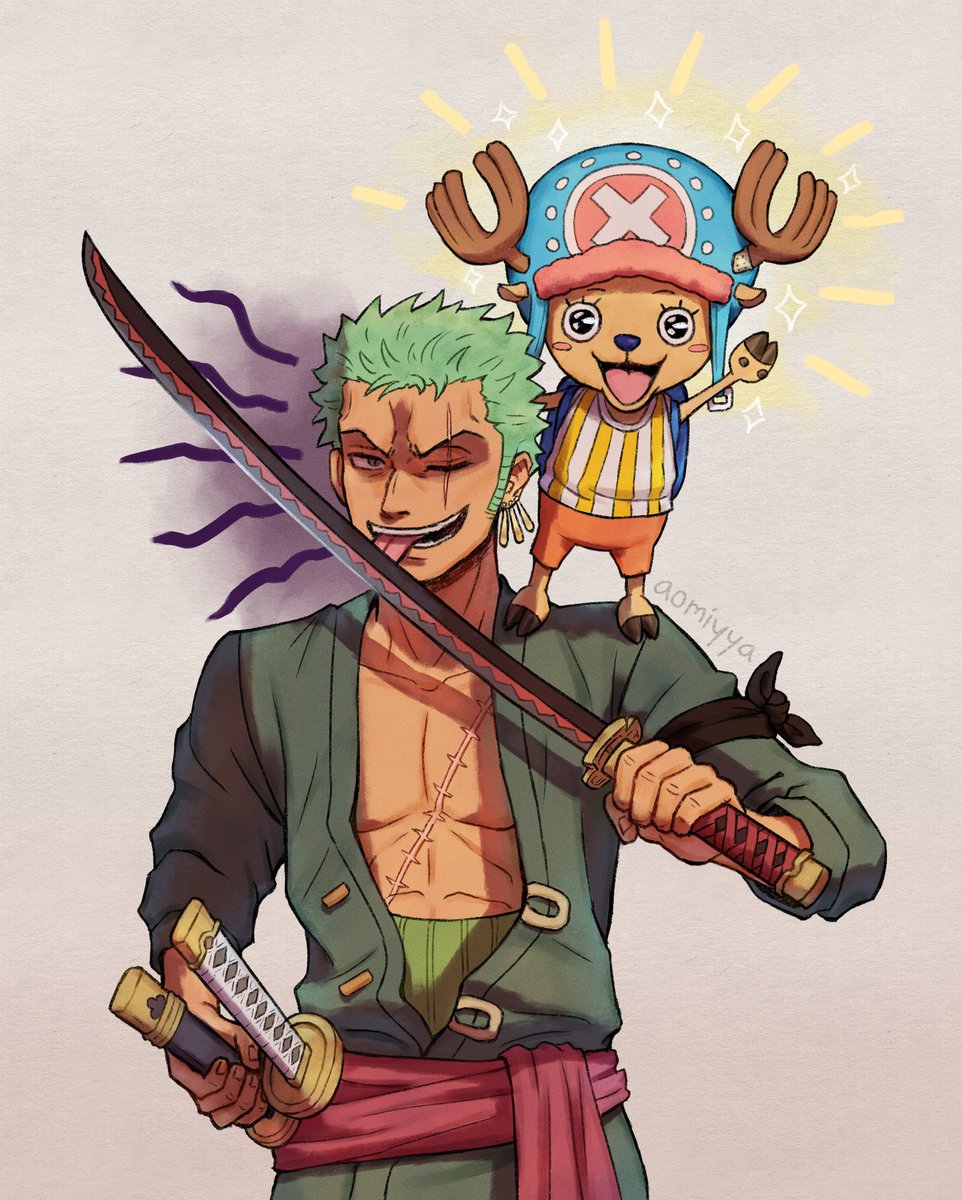 aomiyya's tweet photo. love this dynamic 
#ONEPIECE #Zoro #Chopper https://t.co/YNpUHtwmbI