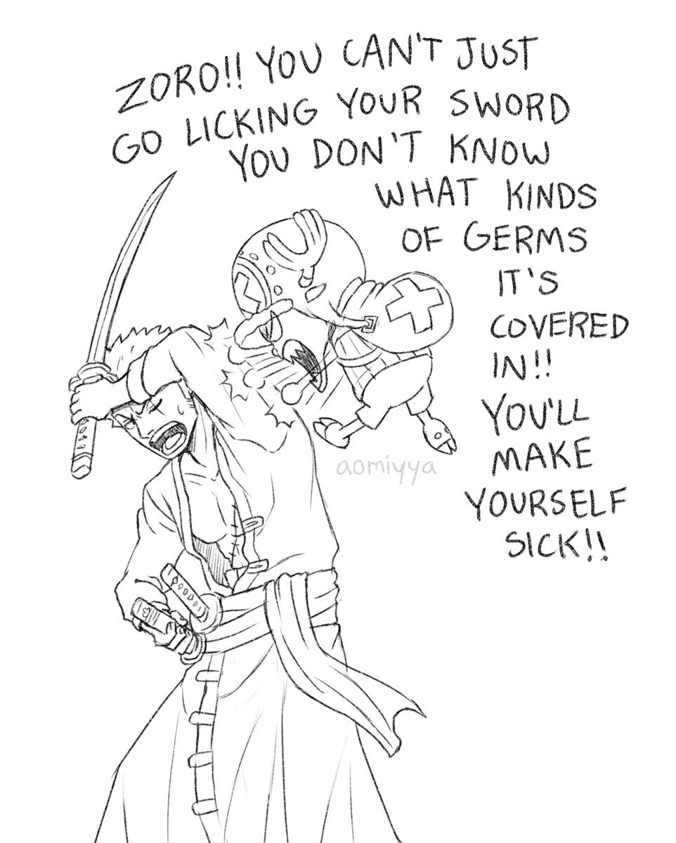 aomiyya's tweet photo. love this dynamic 
#ONEPIECE #Zoro #Chopper https://t.co/YNpUHtwmbI
