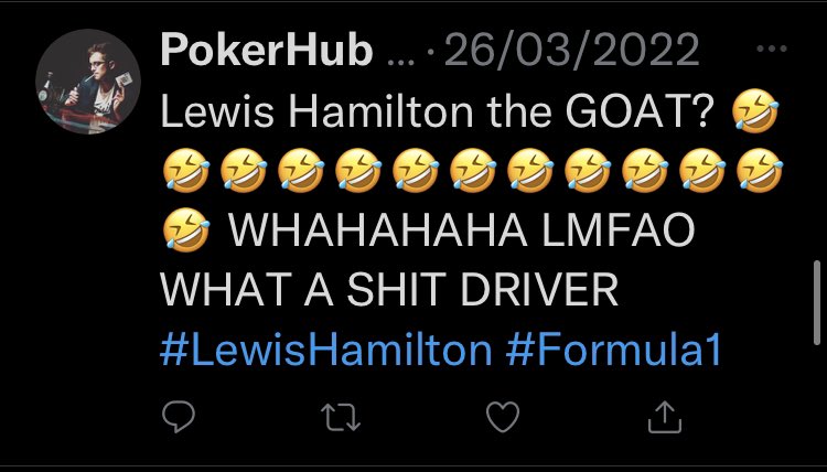 F1TWTLs's tweet photo. Talks about harassment , when he’s always harassing Lewis and fans
Uses homosexuality as an insult 
This orange army member is a complete hypocrite, and is generally a gross person https://t.co/70MCAAbeFi