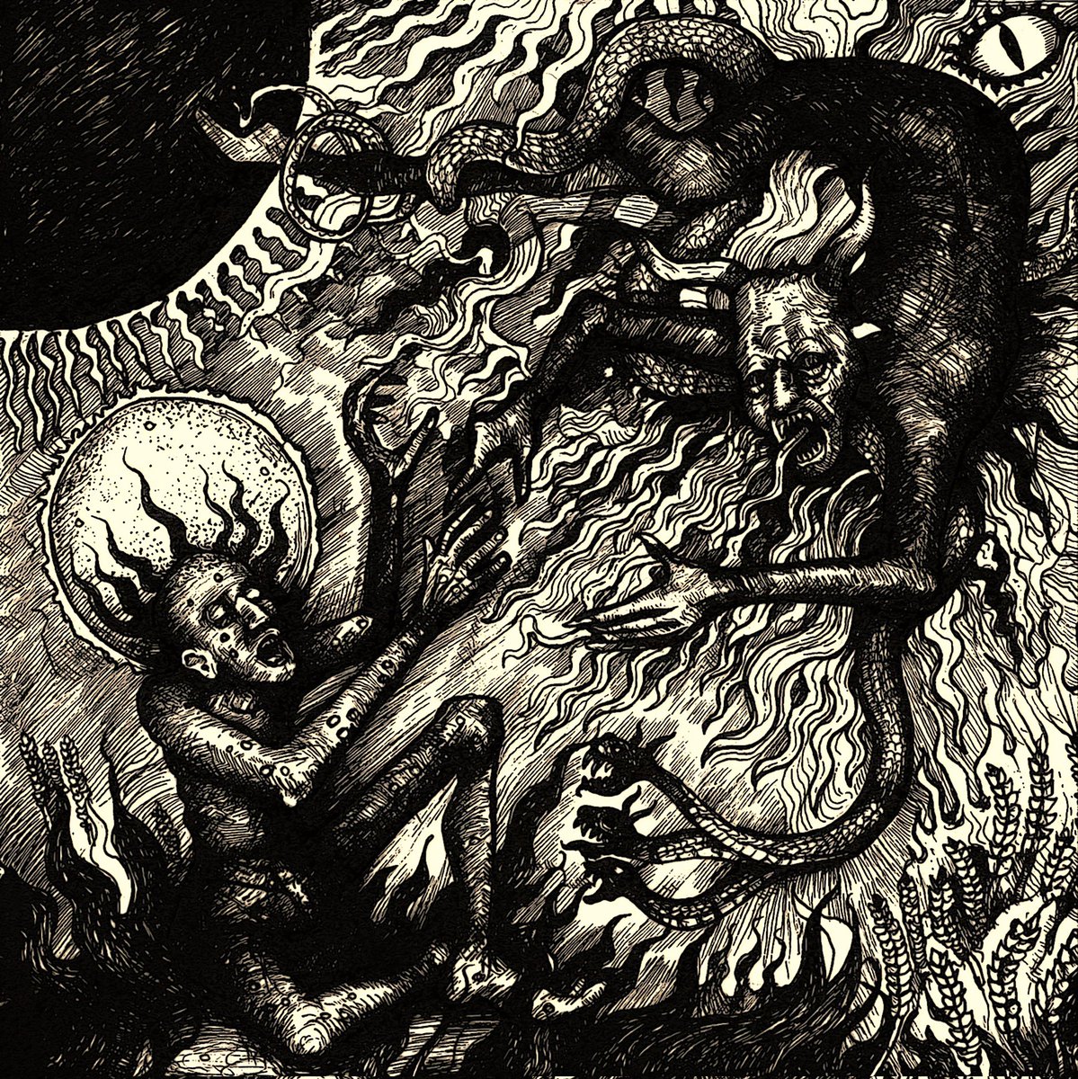 A new illustration from the Book of Job.
#darkart #occultart #gothic #biblical #illustration #blackmetalart #penandink