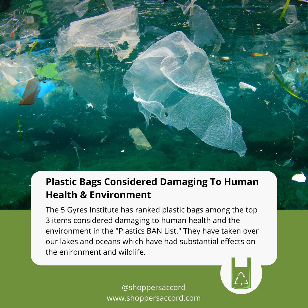 Plastic bags are one of the main causes of marine pollution specifically.🐟

Animals either get tangled in them and are strangled, or mistake the plastic for food and later die of starvation because their bodies are full of plastic. 

#pollution #Plastic #health #Oceans #fish