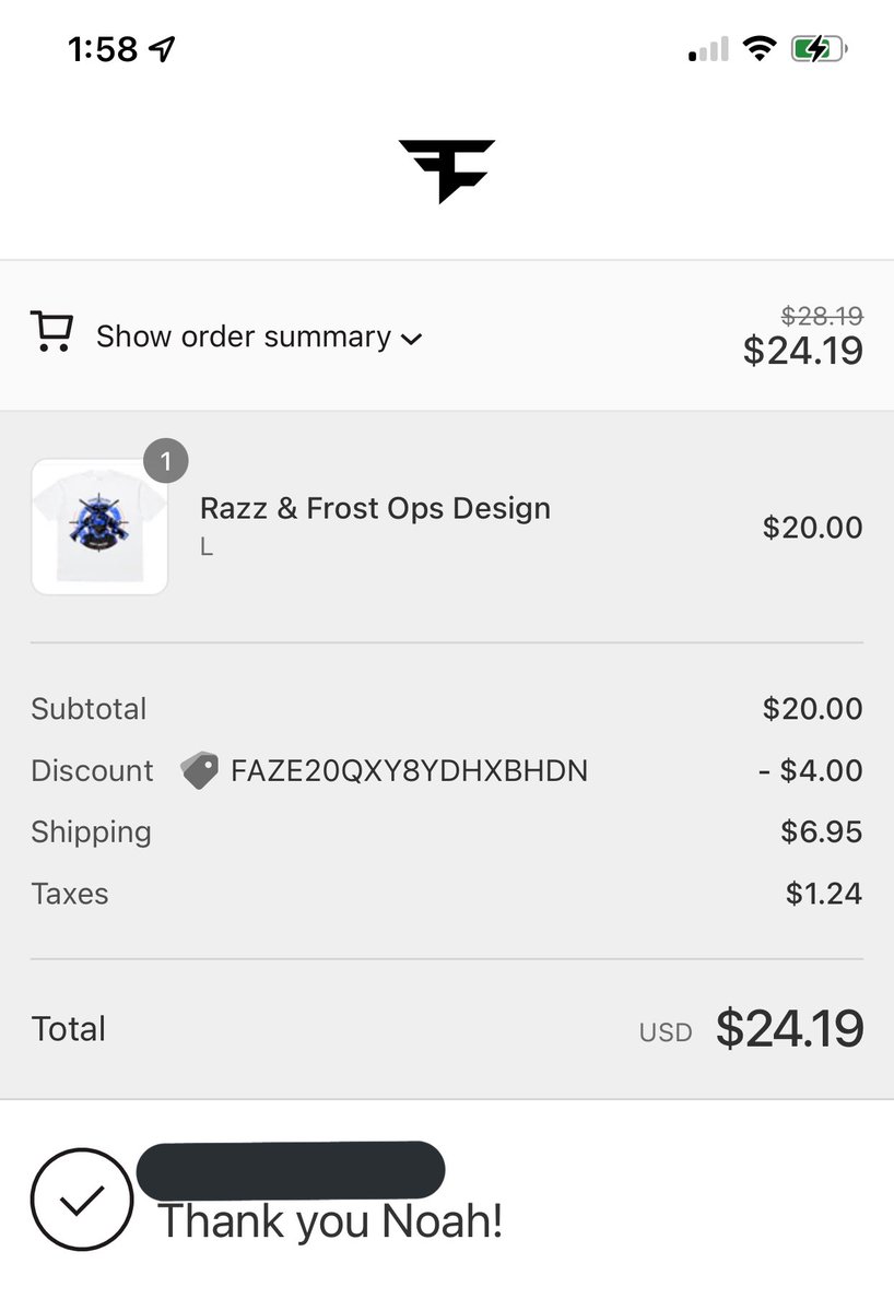 miIohs's tweet photo. had to support the boy, bring it home π«‘ #FaZeRazz @Razz https://t.co/iqkJRXiRPp