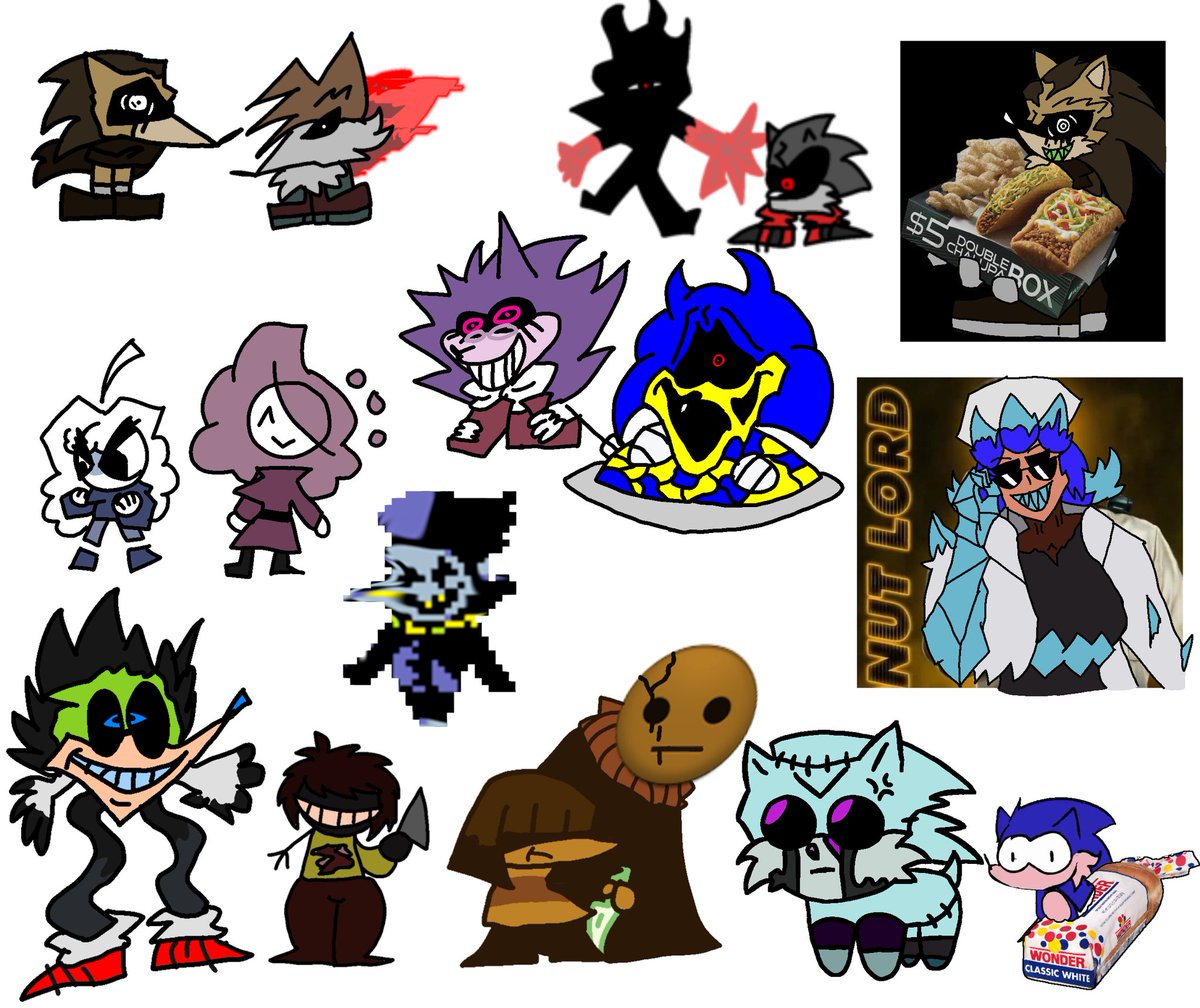 I made all of these at School #sonicexe #sonicexeoc