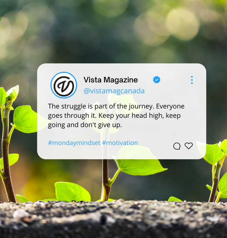 VistaMagazine's tweet photo. There is comfort in knowing that every feeling you have ever felt, is nothing that has never been felt before. Your feelings are completely valid, and normal.

Keep your head up high and keep going! 

Let's have a great week. https://t.co/6y2zbsh9zK