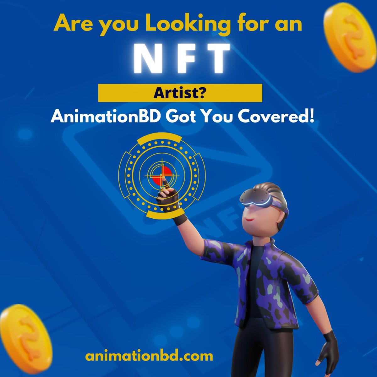 animation_bd's tweet photo. Are you looking for an NFT artist? AnimationBD got you covered.
Contact Us: https://t.co/Bu0j1d2KPR
#Nft #NftArtist #nftartwork #NftGraphicDesigner #NftDesigner #2DNft #3DNft #PixelNft https://t.co/euVz9hEpJN