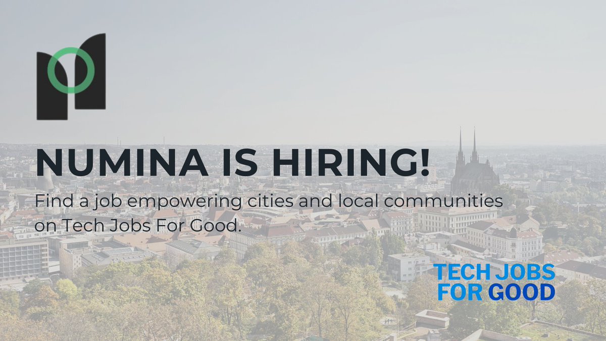 Make cities more responsive and equitable for people! <a href="/numina/">Numina</a> is #hiring!

Location: Remote, USA
Apply now 👉 loom.ly/mEroml4

- Full Stack Software Engineer
- Data Scientist

#TechForGood #SocialImpactJobs #EngineeringJobs #DataJobs #SmartCities #JobAlert