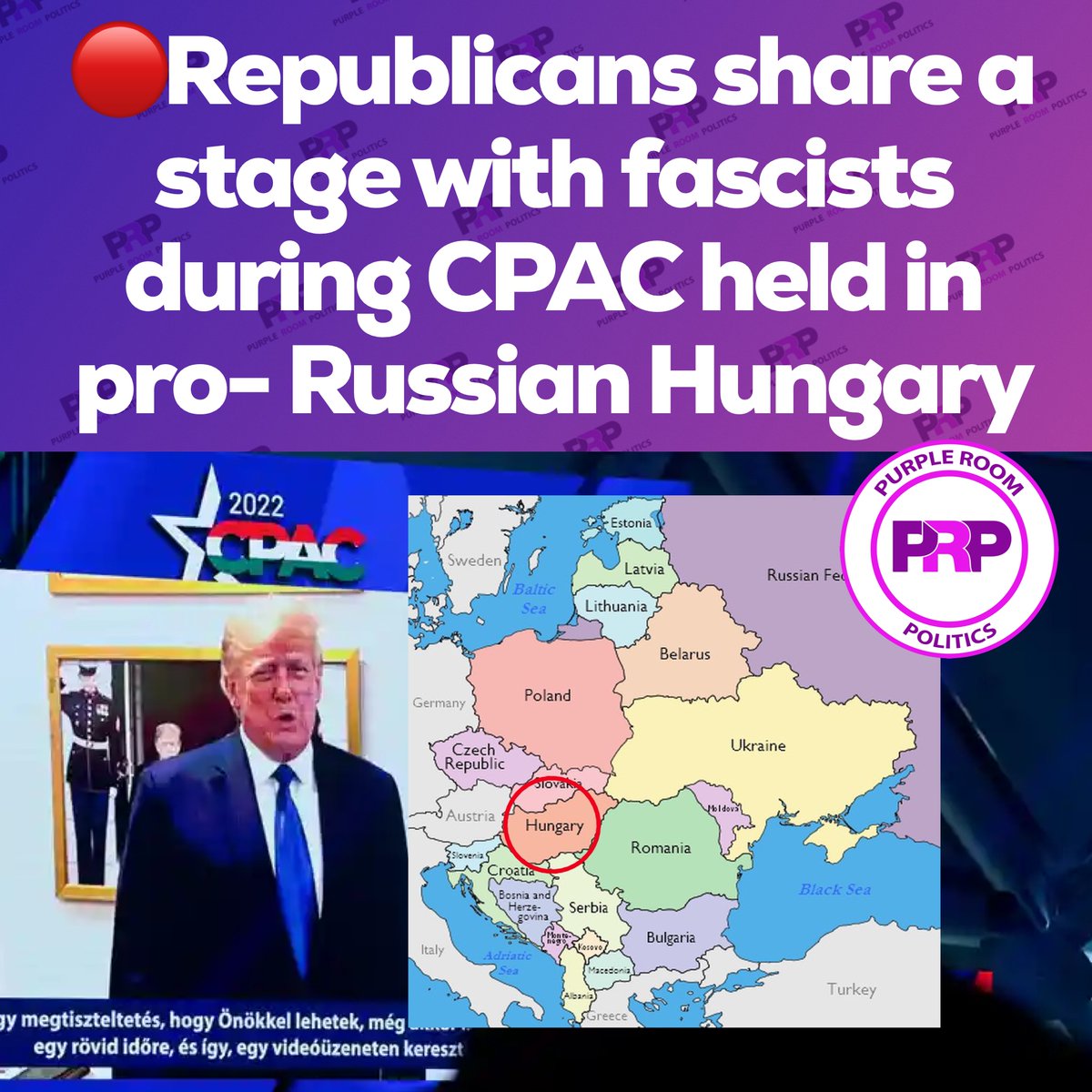 PurpRmPolitics's tweet photo. Full Story https://t.co/FvdUE2T9JD 🟪🟪#americafirst #antifa #biden #conservative #cpac #cpac2022 #hungary #cpacnupes #cpacommunity #budapest #cpacv #donaldtrump #education #facism #joebiden #maga #protest #purpleroompolitics #republican #socialism #trump #trumpmemes https://t.co/Rhrb3Va5bF