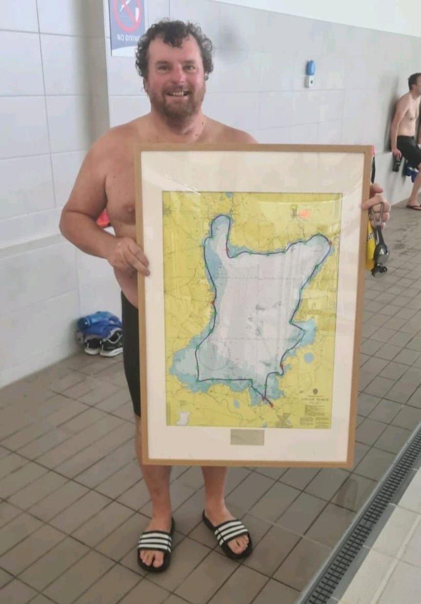 1/2 Yesterday Swim Ulster were delighted to welcome Lurgan Masters &amp; Open Water Swimmer Francie McAlinden to the Ulster Masters Meet at South Lake Leisure Centre. We were privileged to see him being presented by his club, with a map of his epic Lap of the Lough.