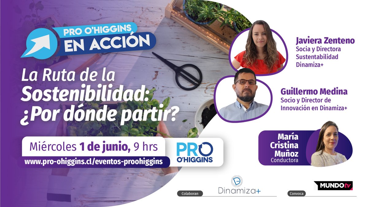 La ruta de la sostenibilidad ¿Por dónde partir?

Pro O’Higgins en Acción te invita a conversar sobre la sustentabilidad como estrategia de negocios en un contexto global cambiante.

Conéctate el miércoles 1 de junio a las 9 hrs por pro-ohiggins.cl/eventos-proohi… 

<a href="/ImpulsaOhiggins/">Impulsa O'Higgins</a>