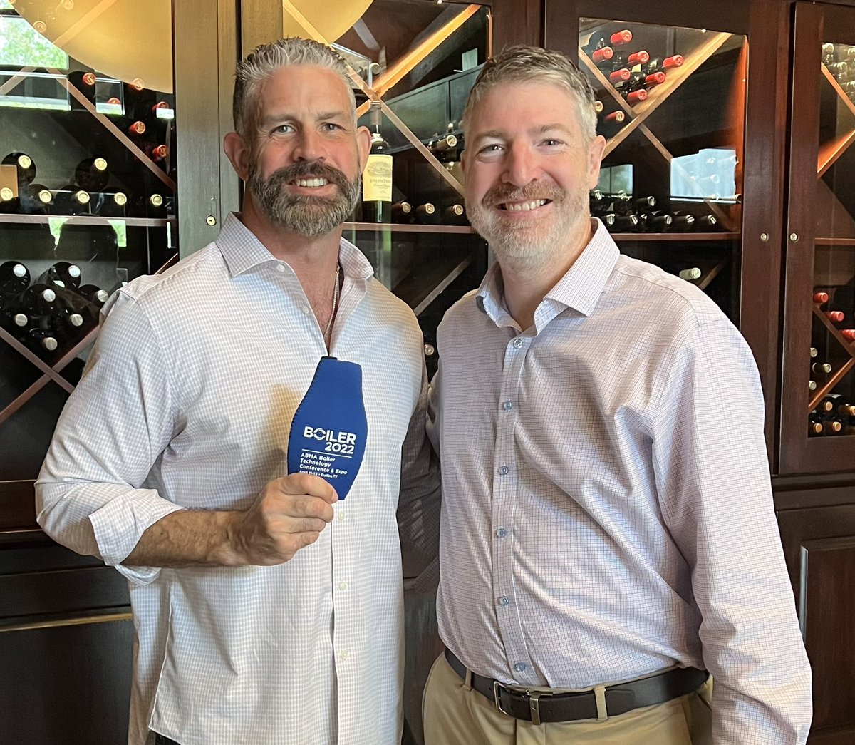 scottrlynch's tweet photo. Celebrating #BOILER2022 and starting to plan #BOILER2024 with Mark Yuska, President &amp; CEO of @AllianceExpo and @ABMABoiler trade show partner.  #OnwardIn2024 https://t.co/eggaw1IG2O