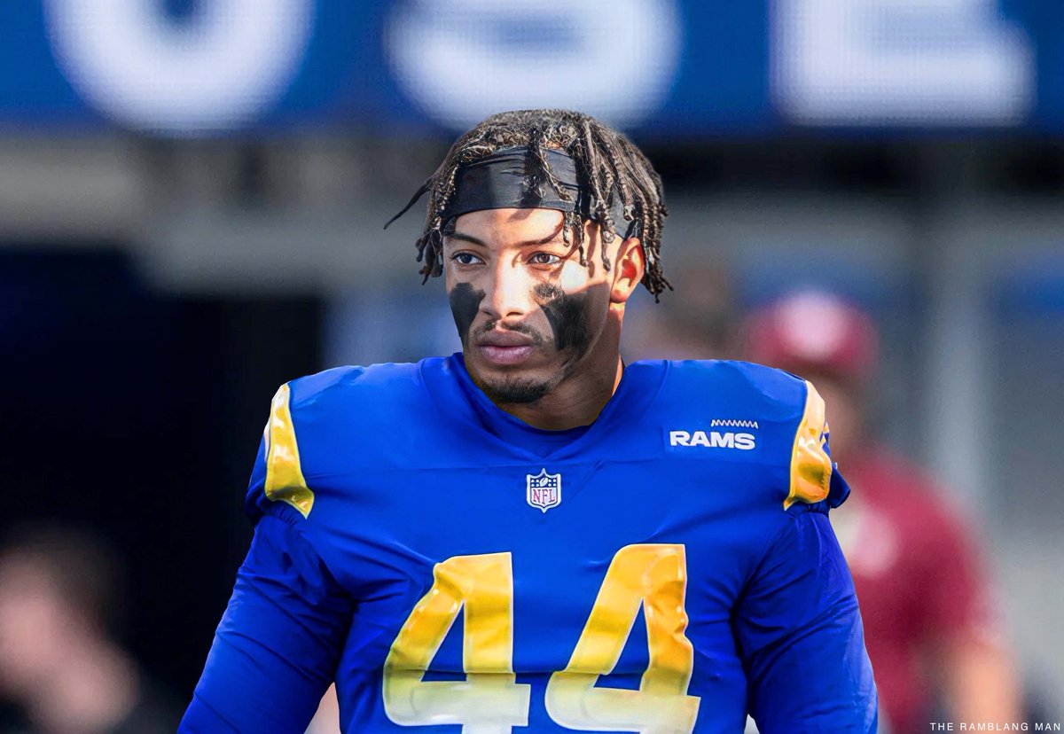 RambLAngMan's tweet photo. Your first look at former @MSUBobcats Daniel Hardy in a Los Angeles Rams uniform!

👤: @Dhardy44 
🎨: @SondayCreative https://t.co/qnGKNe0GpI