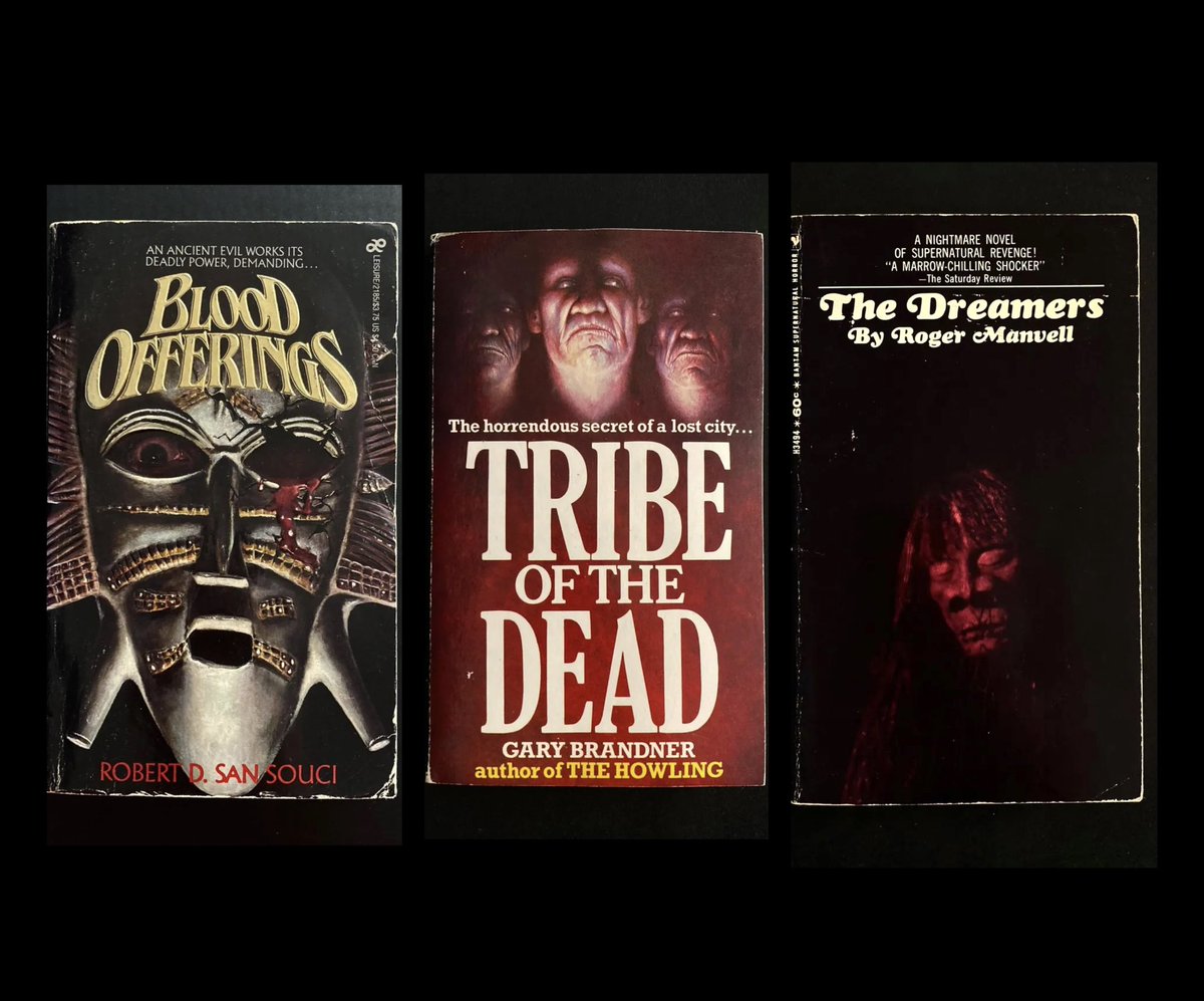 Alldatalostbook's tweet photo. Tribes of the dead 💀
https://t.co/HPvGqc7zvc

#alldatalostbooks #horrorbookseller #paperbacksfromhell #bibliophile #horroraddict  #horrorbookstagram #horrorjunkie #vintagehorrorbooks #vintagepaperbacks #paperbackhorror #peterhaining #horrorfiction  #scaryreads #horrorbookstore https://t.co/BWkbDYd9Ie