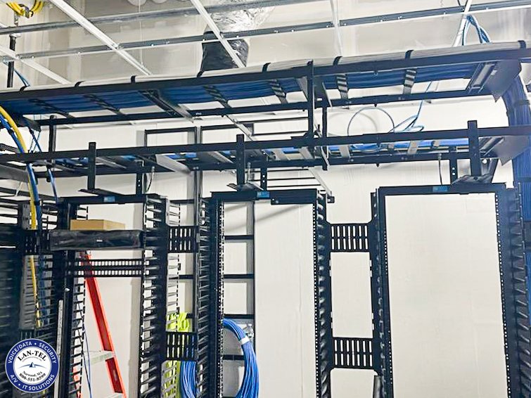 LANTELComm's tweet photo. LAN-TEL technicians continue their progress with an MDF install at a state-of-the-art biopharmaceutical company. #teldata #lowvoltage #lowvoltagenation #connectingandprotecting https://t.co/4GOpi1elaD