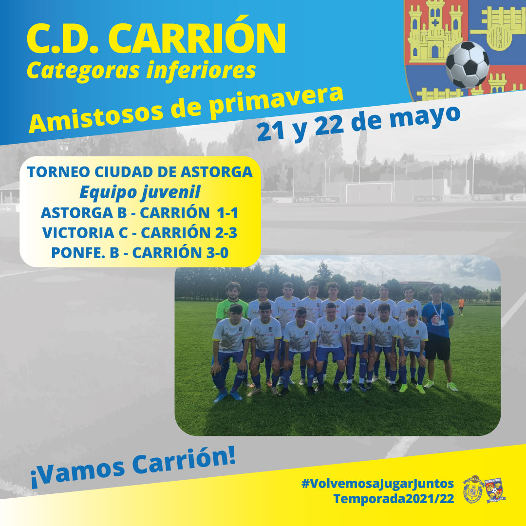 💛💙Categorías inferiores💛💙

El juvenil llegó hasta las semifinales del Torneo Ciudad de Astorga organizado por <a href="/turydepor/">Turydepor</a> 

#Volvemosajugarjuntos
#CDCarrión