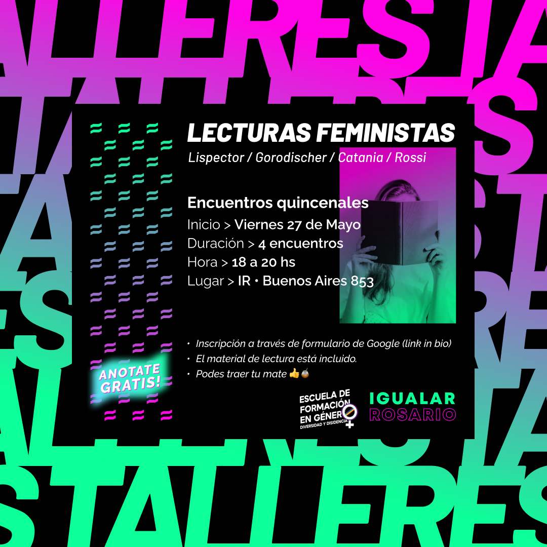 igualar_rosario's tweet photo. 📢 LECTURAS FEMINISTAS ✨

Sumate a nuestros encuentros de lectura colectiva❗

Comienzo:
🟢Viernes 27 de Mayo - 18hs.
📍Buenos Aires 853

😁 No requiere lectura previa, anotate a través del formulario ⬇️⬇️⬇️⬇️
https://t.co/YjMHaA7DAD https://t.co/jhD1q0PXjg