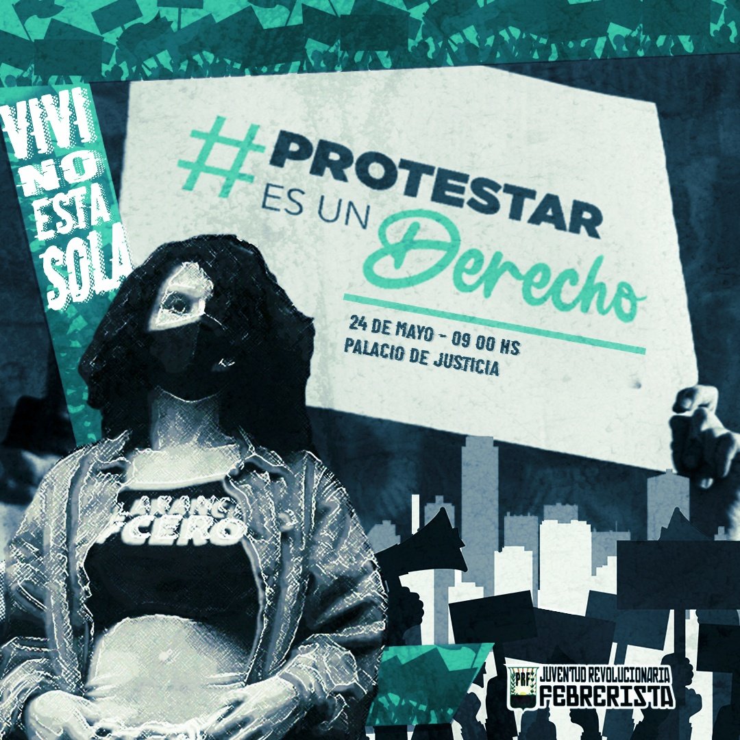 La criminalización a la protesta no puede continuar como una herramienta para intentar silenciarnos.

Es el deber de todas las juventudes reivindicar que PROTESTAR ES UN DERECHO.

La protesta es la garantía a todos los demas derechos y lo vamos a defender. 

#ViviNoEstaSola