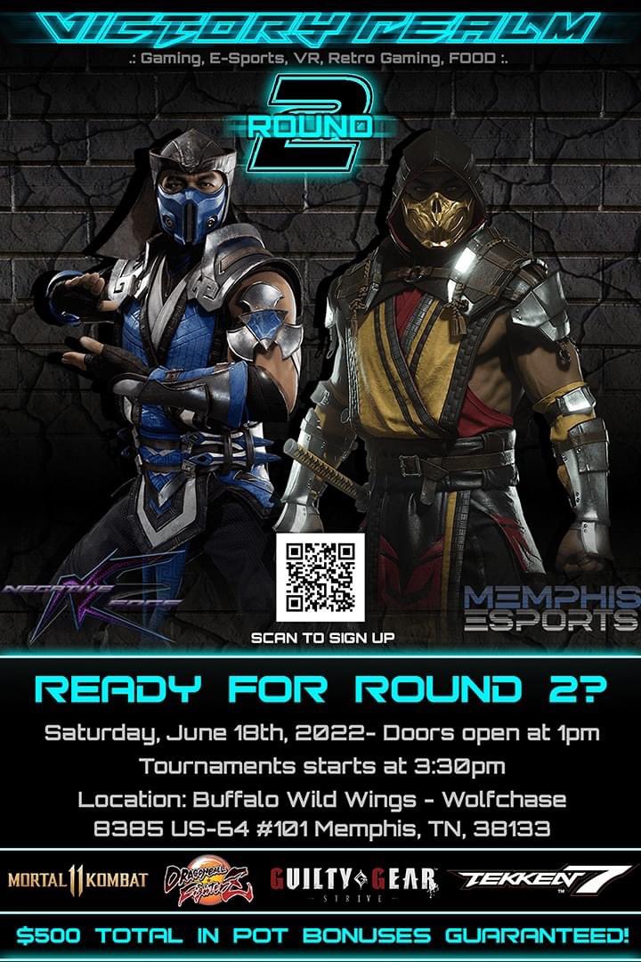 TasteBelize's tweet photo. Register now to compete in #VictoryRealm 2!!! Click the link below:
https://t.co/QSRs4wN3cK
🚨$500 in pot bonuses guaranteed! 🚨
#memphisfgc #memphis #MortalKombat #GuiltyGearStrive #TEKKEN #DragonBallFighterZ #compete #fgc #tournament https://t.co/REbRkLB0Iu
