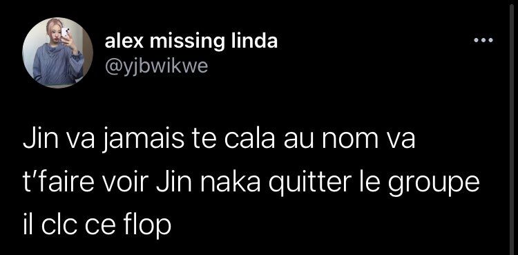 reportforbtsFR's tweet photo. N’INTERAGISSEZ PAS ⚠️ signalez les comptes de ces deux personnes solo stan qui critiquent j!n et ont critiqué à plusieurs reprises les autres membres 
Liens des profils : 
https://t.co/N4xKCuU7pF
https://t.co/q6wmW1Nt1I https://t.co/FLMLgaC9qM