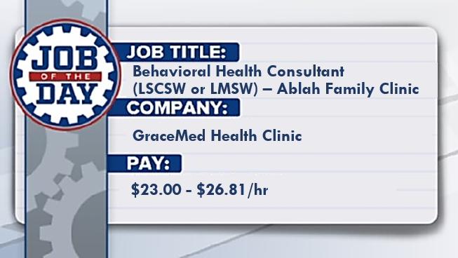 workforcecenter's tweet photo. Achieve your job search goals! @GraceMedHealth is looking for a Behavioral Health Consultant.

Apply today: https://t.co/WcDP7BwVtn

@KWCHLily @keithlawing @BWhippleKS @SedgwickCounty @KansasWorkforce #JobOftheDay #BuildingYou https://t.co/yq0VYeEU5x