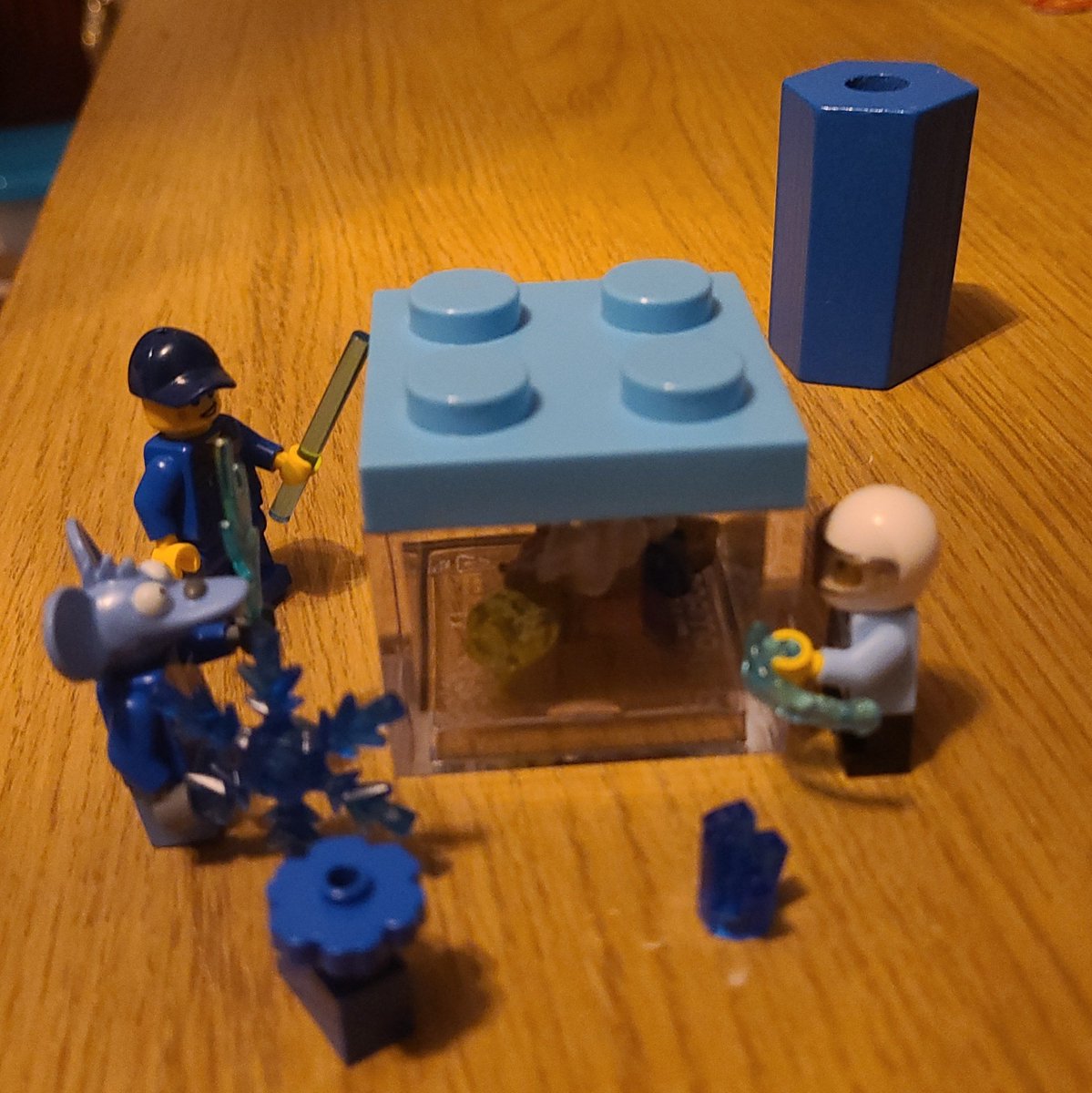 NiallCopeland's tweet photo. @babacornbricks ... "feeling blue because I'm trapped in a glass brick of emotion!"

My wife Ellen got me this for my birthday.  It's a lovely recurring treat. https://t.co/ROXu6nlGOR