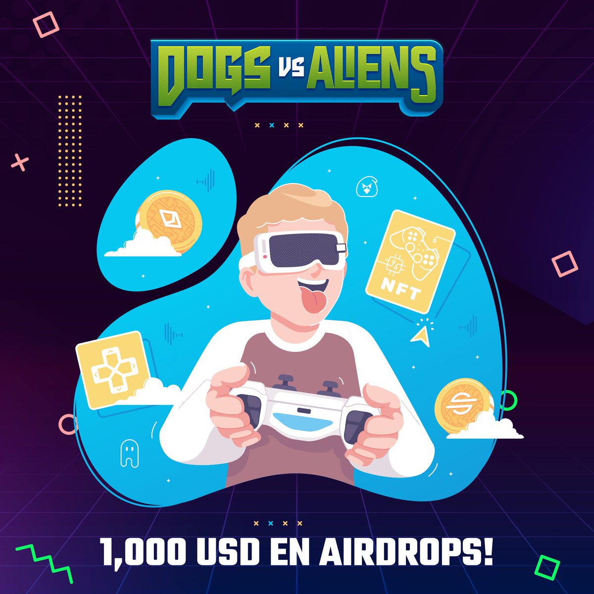 dogsvsaliens's tweet photo. Airdrop of 1,000 USD in tokens. Participate by clicking on the link and following the steps. Don't forget to follow us on our official accounts🤩😎
✅ https://t.co/W889OfpTPi

#p2e #PlayToEarn #crypto #cryptogames #nftcommunity #nft #nfts #giveaway
#nftart #nftcollector #crypto https://t.co/48wA7IzQIr