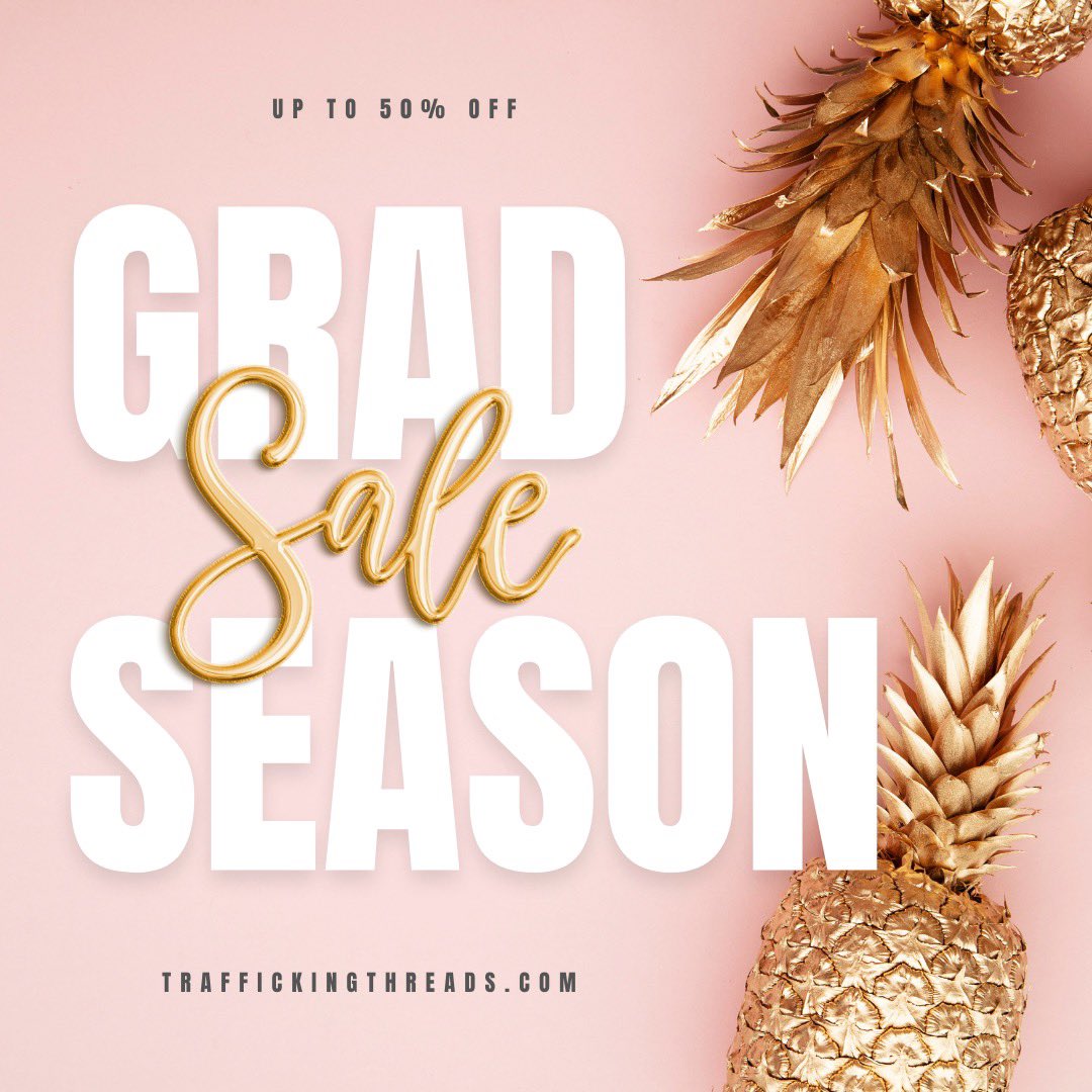 TrafficThreads's tweet photo. Have you checked out our Grad Season Sale? What are you waiting for? Shop https://t.co/XmfLQvUa47 now! No code necessary. https://t.co/9uF1FjVFes