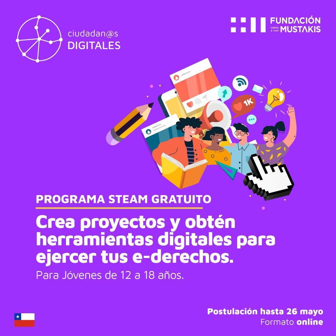 fcienciajoven's tweet photo. | AÚN QUEDAN CUPOS |

Queremos entregarle herramientas digitales y fomentar el uso de plataformas colaborativas a jóvenes de 12 a 18 años, creando proyectos que sean un aporte para su comunidad desde una visión STEAM (ciencias, tecnología, ingeniería, artes y matemáticas). https://t.co/qtDWSMm8LU
