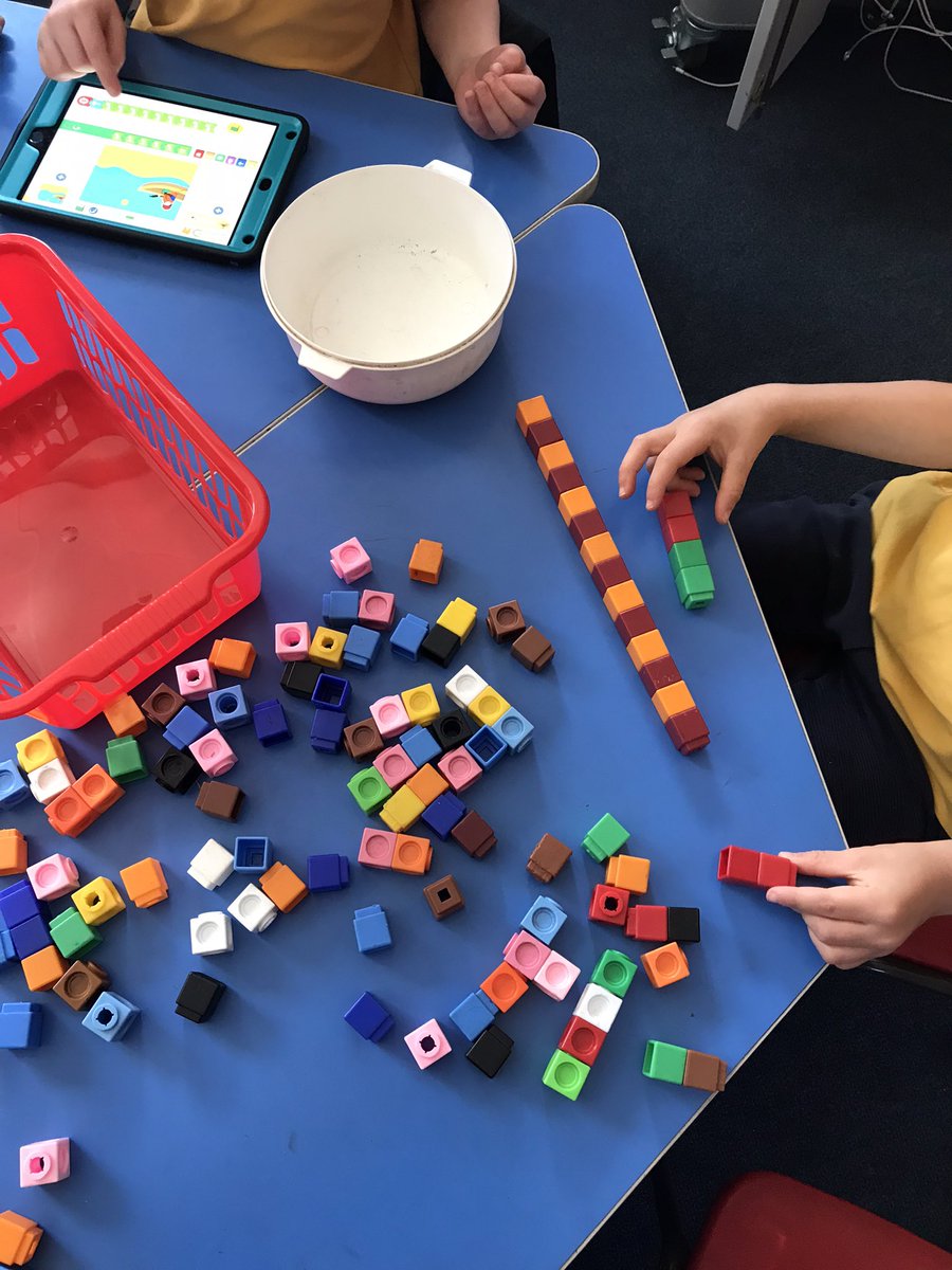 sassageek's tweet photo. P1 @AberlourPS have been  applying their computational thinking skills to create logical repeated patterns using elephants,teddies,cotton reels and unifix. They made a pattern by editing a @ScratchJr backdrop. @CASScotland @DigiLearnMoray @CompAtSch  @NAllianceScot @DigiLearnScot https://t.co/QC7ezMtuLl