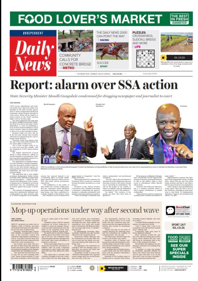 ThaboMakwakwa's tweet photo. Must read on the @DailyNewsSA 

Civil Society, Political parties and analysts weigh in on the suppression of media freedom https://t.co/swBXEaQFUU