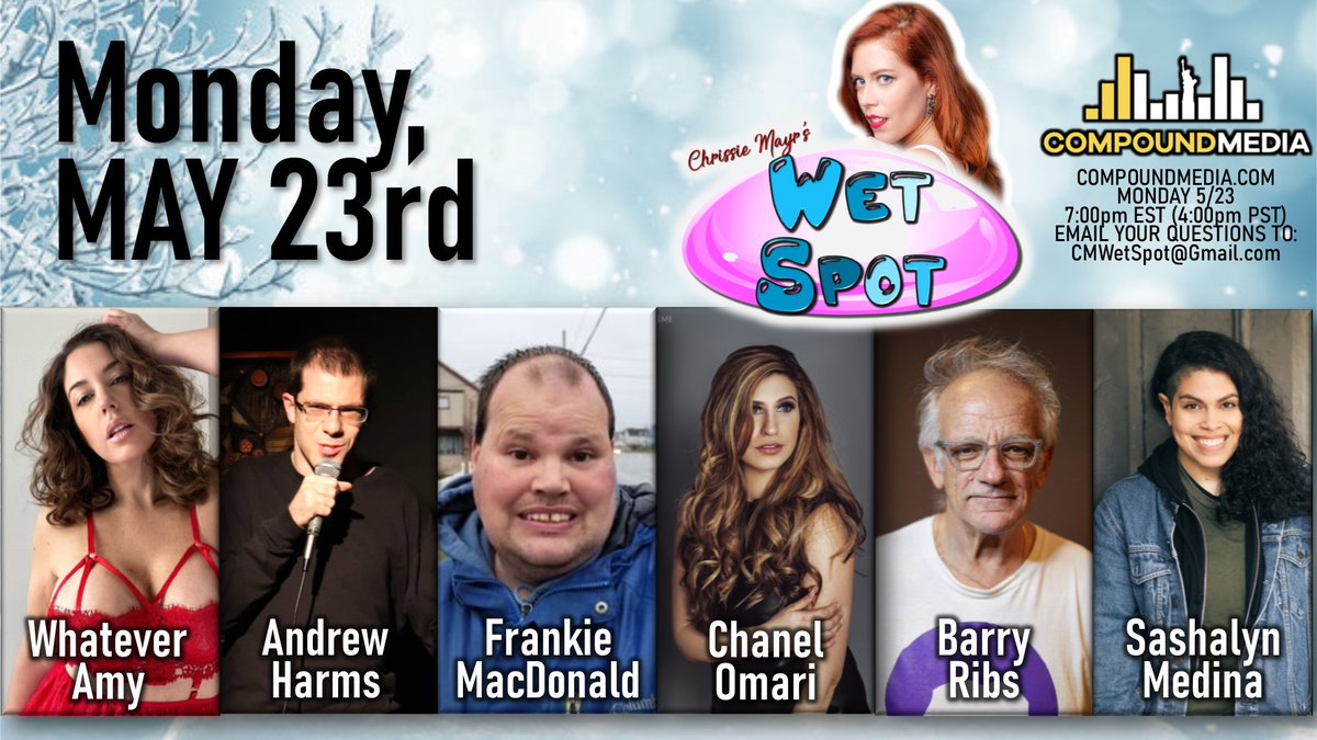 Guest co-hosting Wet Spot with @Whatevah_Amy @frankiemacd @ChanelOmari @BarryRibs @CompoundAmerica