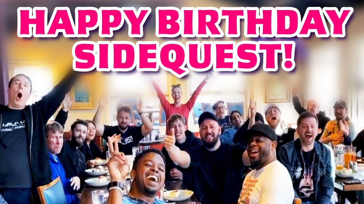 SideQuestVR's tweet image. We're not crying, you're crying! #VR content creators and devs surprised us with amazing birthday wishes! Thank you @EricMasher and @Therealtjackson for putting together this incredible video: youtu.be/hL8lxvdxg-Y 
Much love from @SideQuestShane @SideQuestOrla & the SQ team!💖