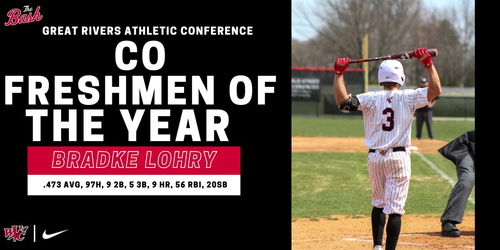 WVCBaseball's tweet photo. 5 Warriors have been recognized with All Conference Honors including:

Brian Kalmer: Player of the Year 
Jacob Bimbi: Co Pitcher of the Year
Bradke Lohry: Co Freshmen of the Year

#TheBash x #WarriorWay https://t.co/h9MdiFZ4Lv
