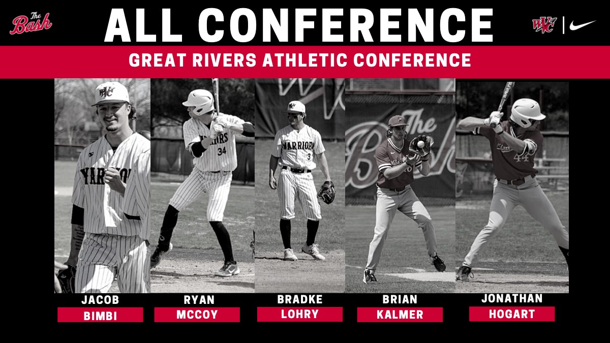 WVCBaseball's tweet photo. 5 Warriors have been recognized with All Conference Honors including:

Brian Kalmer: Player of the Year 
Jacob Bimbi: Co Pitcher of the Year
Bradke Lohry: Co Freshmen of the Year

#TheBash x #WarriorWay https://t.co/h9MdiFZ4Lv