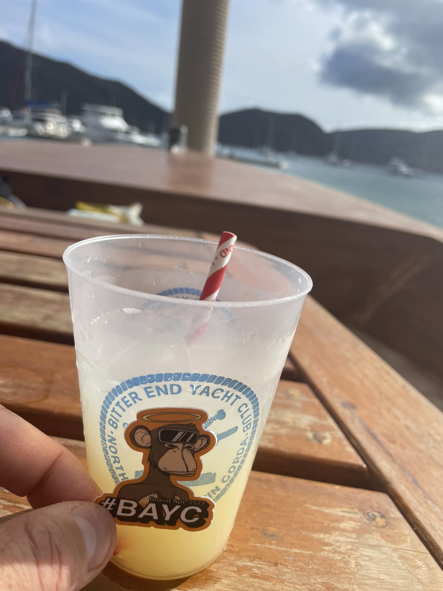 bordeauxLFG's tweet photo. Representing @BoredApeYC at @BITTERENDYC (even though it’s way too hot for a hoodie) #LFG #BAYC https://t.co/FN6o2Mm4un