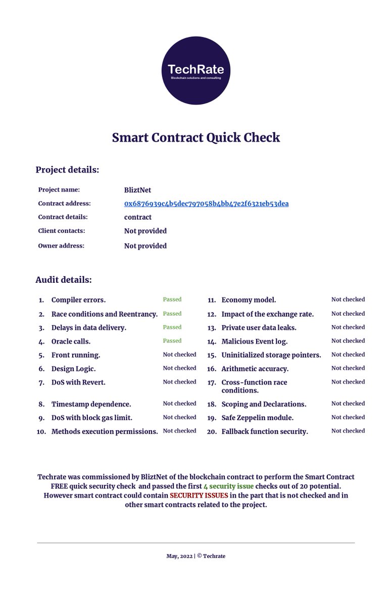 blizt_net's tweet photo. We have done the first audit🔥🔥🔥 https://t.co/rt80q0EE4s