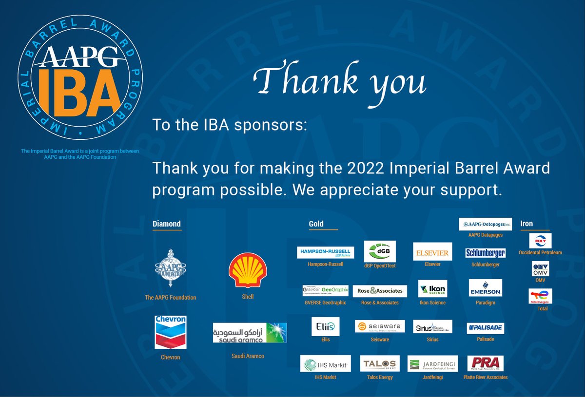 Many thanks to all the Imperial Barrel Award sponsors!
