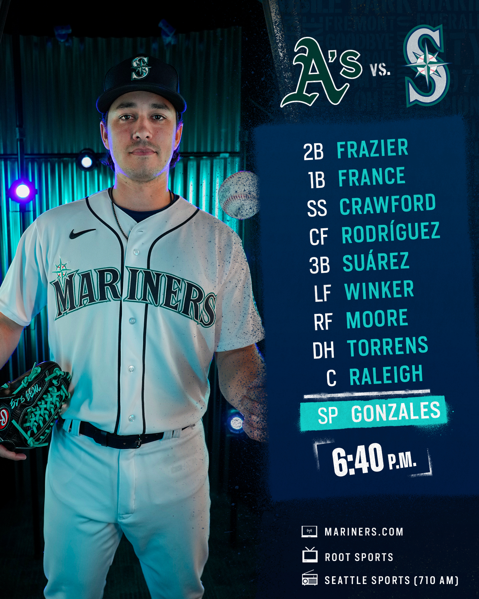 Seattle Mariners on X: Kicking off a three-game set vs. the A's.   / X